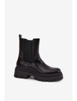 Zateplené kotníkové boty na zip Černé model 21708977 - Boto