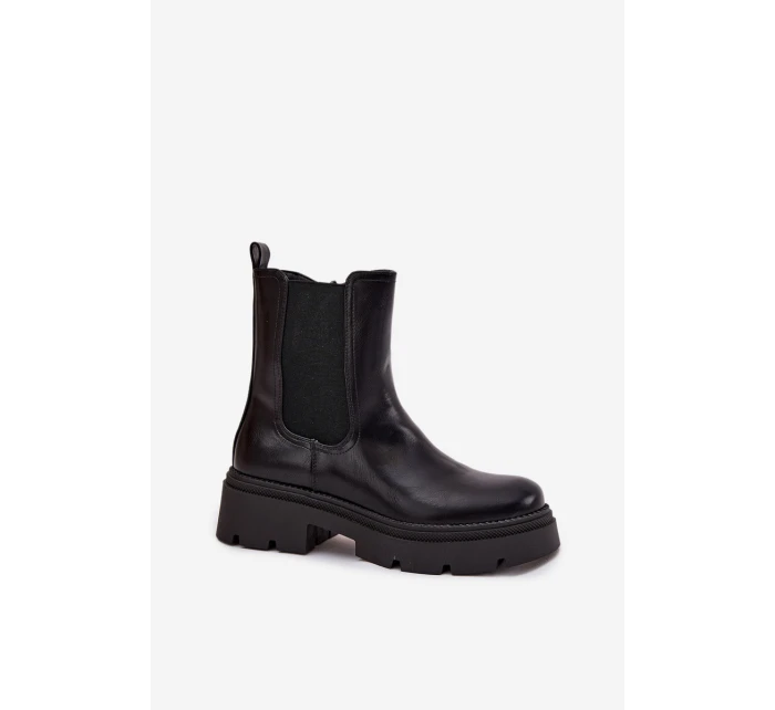 Zateplené kotníkové boty na zip Černé model 21708977 - Boto