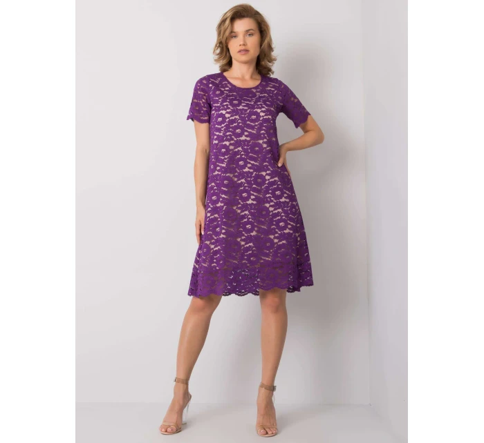 Šaty LK SK 506732.39P tmavě fialová