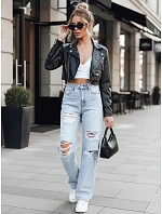 Dámské koženková bunda TY5370 černá - FashionStreet