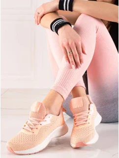 Klasické oranžové dámské  tenisky bez podpatku