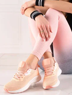 Klasické oranžové dámské  tenisky bez podpatku