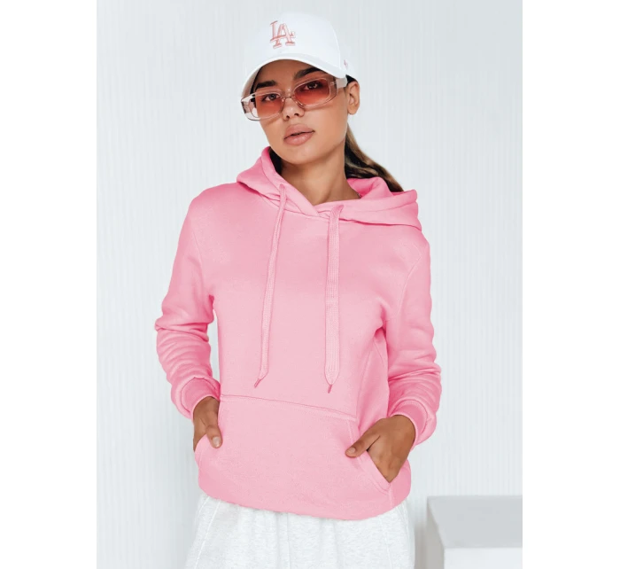Dámská mikina BASIC s kapucí růžová model 21962140 - Dstreet Dámská mikina BASIC s kapucí růžová model 21962140 - Dstreet