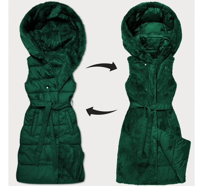 Tmavě zelená hrubší oboustranná vesta model 21310520 - MINORITY