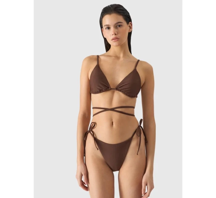 Dámský horní díl plavek model 21430955 Hnědý - 4F Dámský horní díl plavek model 21430955 Hnědý - 4F