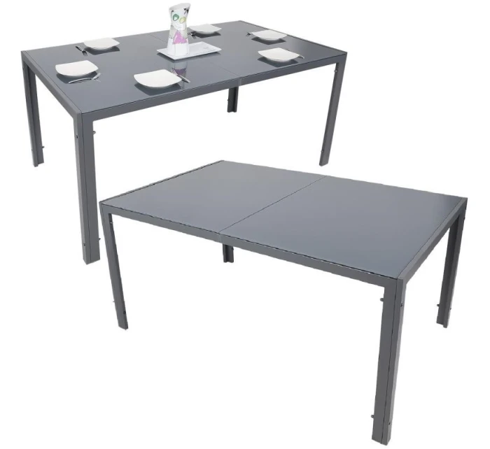 ZAHRADNÍ STŮL 150x90x73 cm tmavě šedý