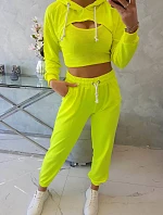 Bavlněná 3dílná sada žlutá neonová