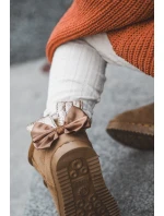 Dívčí teplé sněhule s mašlemi Velbloud Meriva Dívčí teplé sněhule s mašlemi Velbloud Meriva