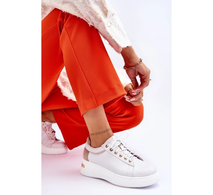 Dámská kožená sportovní obuv na platformě model 21613279 - Boto Dámská kožená sportovní obuv na platformě model 21613279 - Boto