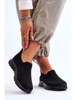 Dámské textilní nazouvací tenisky černé model 21618171 - EVENTO Dámské textilní nazouvací tenisky černé model 21618171 - EVENTO