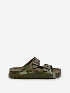 Lehké Dětské Pěnové Žabky S Sponami Tmavě Zelené Adirnaca