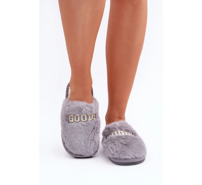 Dámské Pantofle S Kožíškem A Šedé model 21681746 - Boto Dámské Pantofle S Kožíškem A Šedé model 21681746 - Boto