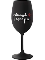 PÁROVÁ TERAPIE - černá sklenice na víno 350 ml PÁROVÁ TERAPIE - černá sklenice na víno 350 ml