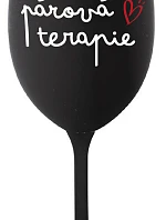 PÁROVÁ TERAPIE - černá sklenice na víno 350 ml
