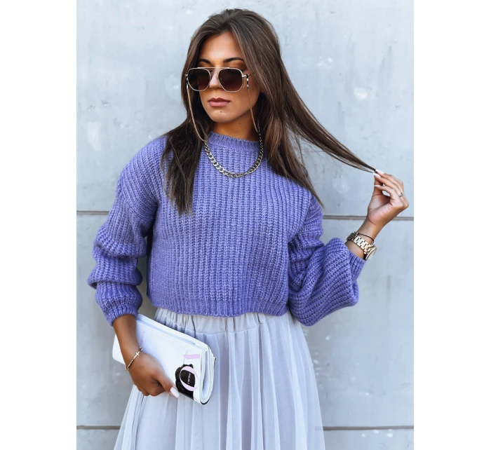 Dámský oversize svetr BILLIS dark purple FashionStreet MY2230