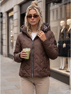 Kurtka damska przejściowa z kapturem brązowa model 22350580 - FashionStreet