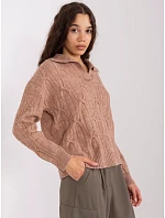 Sweter damski z brązowy model 21756281 - Factory Price Sweter damski z brązowy model 21756281 - Factory Price
