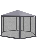 Zahradní pavilon 2x2x2x2,5 m s šedou moskytiérou Zahradní pavilon 2x2x2x2,5 m s šedou moskytiérou