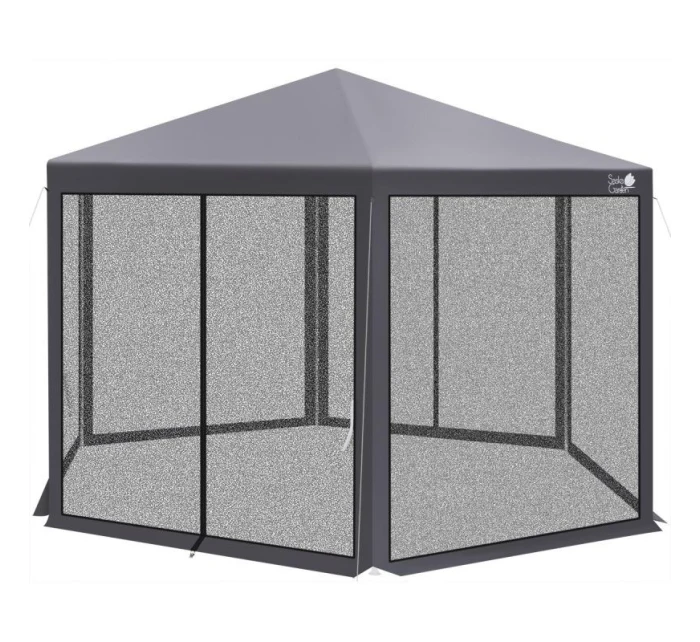 Zahradní pavilon 2x2x2x2,5 m s šedou moskytiérou Zahradní pavilon 2x2x2x2,5 m s šedou moskytiérou