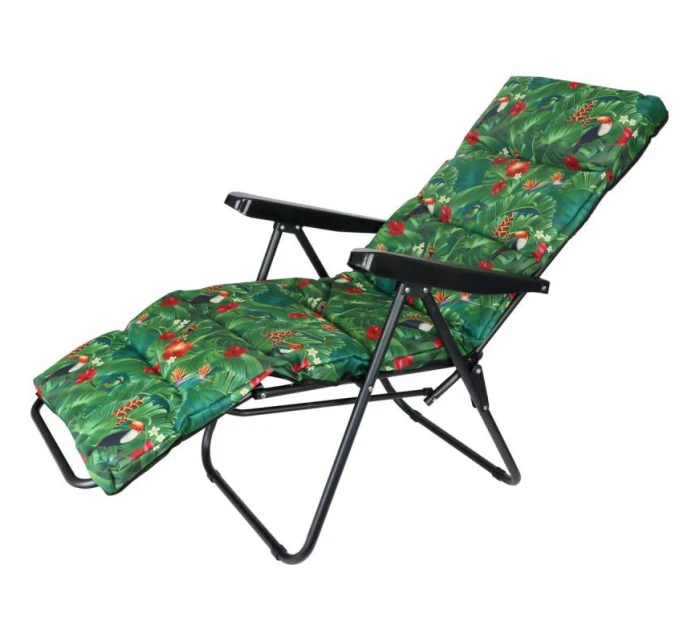 Zahradní křeslo s podnožkou 57x83x106CM FLOWER