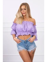 Španělská halenka ve fialové barvě