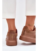Dámské Kožené Sneakersy Na Platformě  Just Dare Hnědé model 21703379 - Daniel Lopez Just Dare