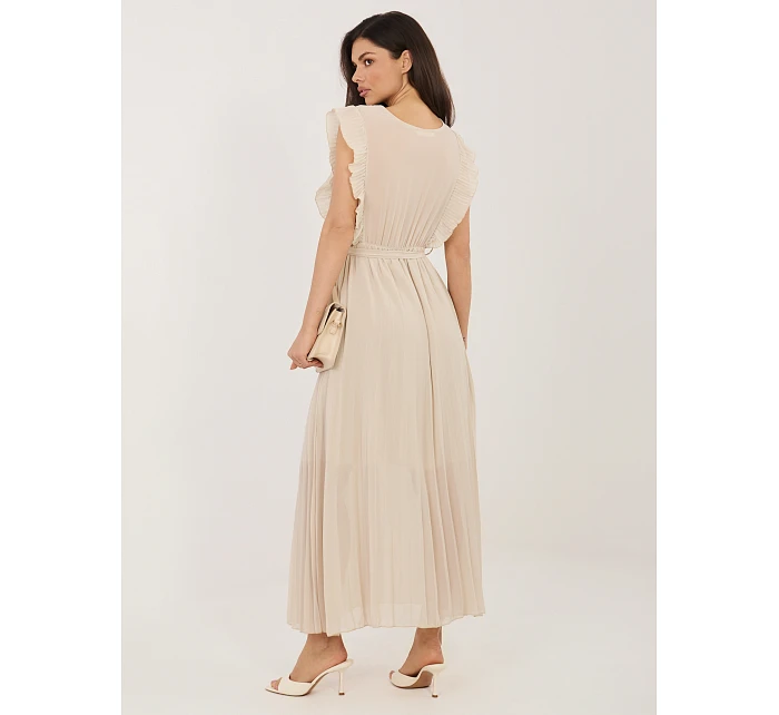 Sukienka IT SK model 22076862 beżowy - FPrice Sukienka IT SK model 22076862 beżowy - FPrice