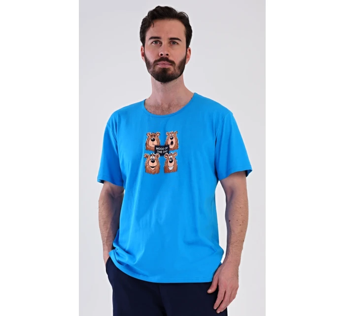 Pánské pyžamo šortky Méďa Happy Pánské pyžamo šortky Méďa Happy