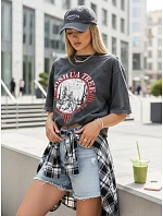 JOSHUA dámské tričko tmavě šedé FashionStreet RY2630 JOSHUA dámské tričko tmavě šedé FashionStreet RY2630