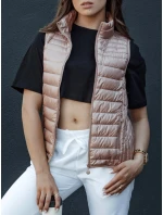 Dámská prošívaná vesta se stojáčkem růžová Dstreet model 21979308 - FashionStreet