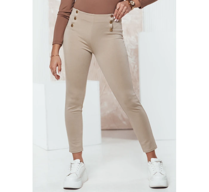 Dámské kalhoty beige Dstreet model 21980160 - FashionStreet Dámské kalhoty beige Dstreet model 21980160 - FashionStreet