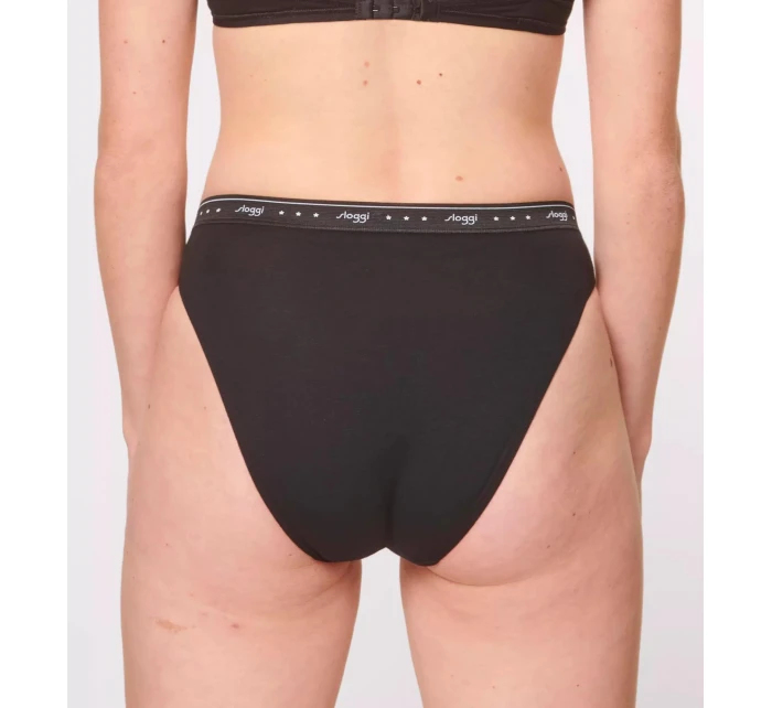 Dámské kalhotky 24/7 100 Tai 3P - BLACK - černá 0004 - SLOGGI