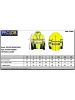 ProJob 6420 Padded Softshell 3-vrstvá bezpečnostní softshellová bunda 64.6420 hi vis yellow/black