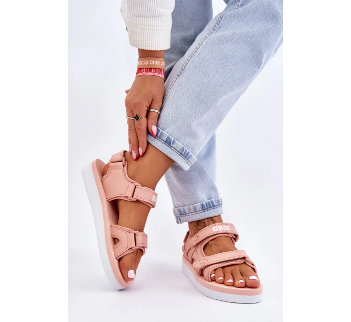 Dámské sportovní sandály na platformě Big Star LL274788 Růžové Dámské sportovní sandály na platformě Big Star LL274788 Růžové