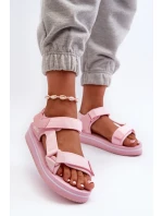 Dámské sandály na platformě Big Star NN274A533 růžové Dámské sandály na platformě Big Star NN274A533 růžové