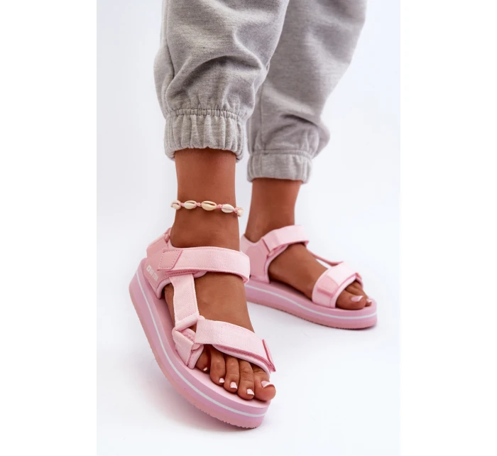 Dámské sandály na platformě Big Star NN274A533 růžové Dámské sandály na platformě Big Star NN274A533 růžové