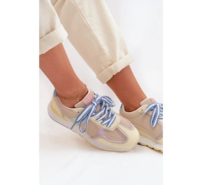 Dámské tenisky z eko kůže Žluté Kelira