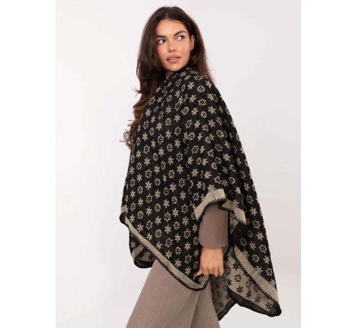 Poncho AT  czarno beżowy model 21334892 - FPrice