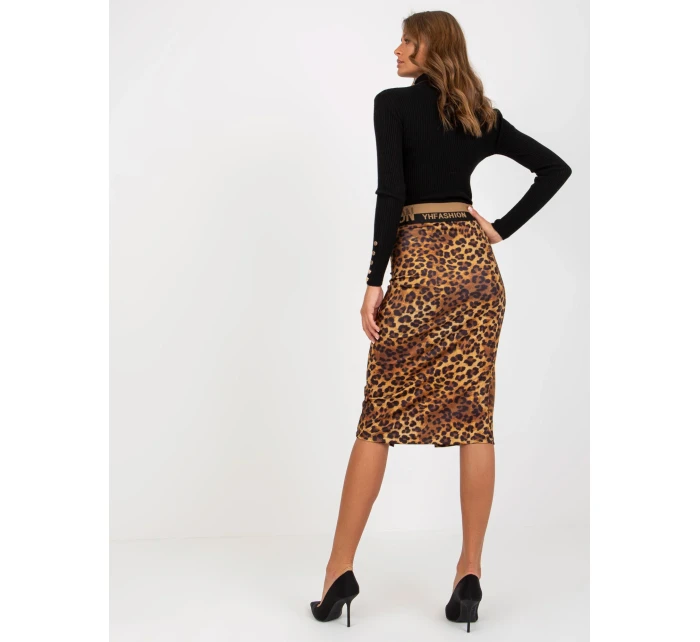 Sukně VI SD model 17856964 černá a béžová - FPrice Sukně VI SD model 17856964 černá a béžová - FPrice