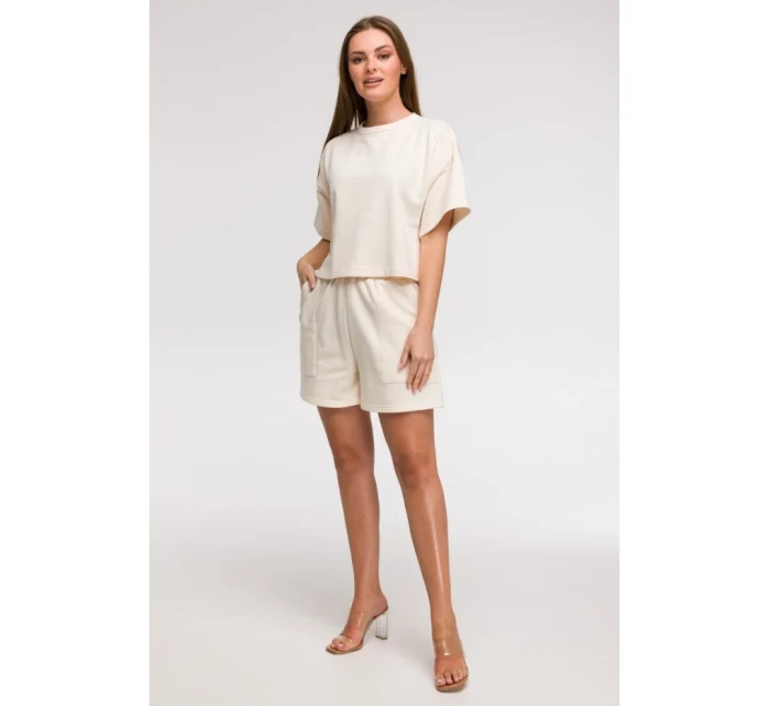 mikina s krátkým rukávem model 21047222 - BeWear