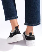 Trendy tenisky dámské černé bez podpatku Trendy tenisky dámské černé bez podpatku