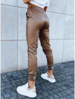 Dámské kožené kalhoty TERRACE camel FashionStreet UY1696