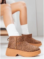 Dámské sněhule na silné podrážce s leopardím potiskem FashionStreet ZY1280 Dámské sněhule na silné podrážce s leopardím potiskem FashionStreet ZY1280