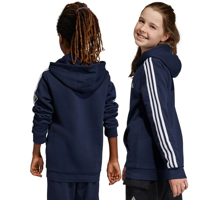 Fleecová mikina adidas Essentials 3-Stripes se zipem Jr IC0600 Fleecová mikina adidas Essentials 3-Stripes se zipem Jr IC0600