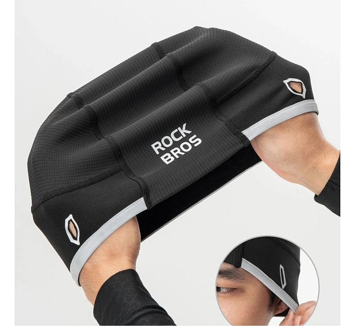 Rockbros M016 zimní větruodolná cyklistická čepice velikost 54-61 cm - černá