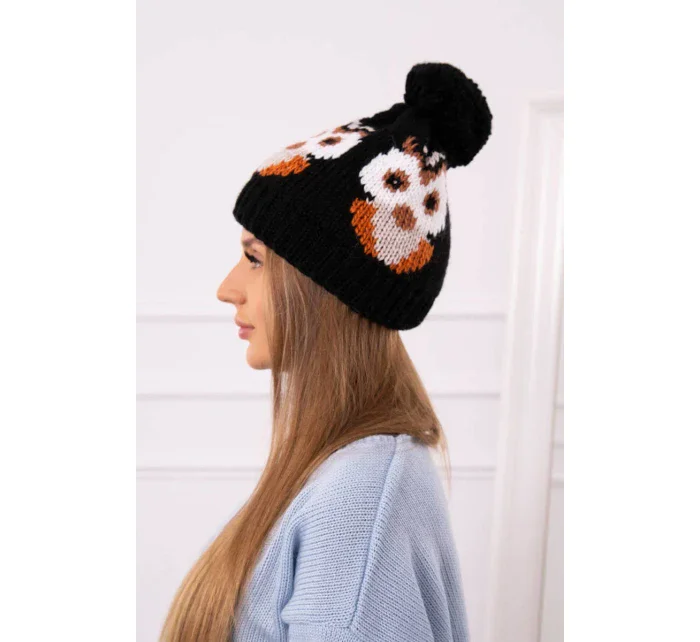 Dámská čepice Owl K340 černá