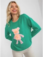 Halenka LK BZ model 17828176 tyrkysová - FPrice Halenka LK BZ model 17828176 tyrkysová - FPrice