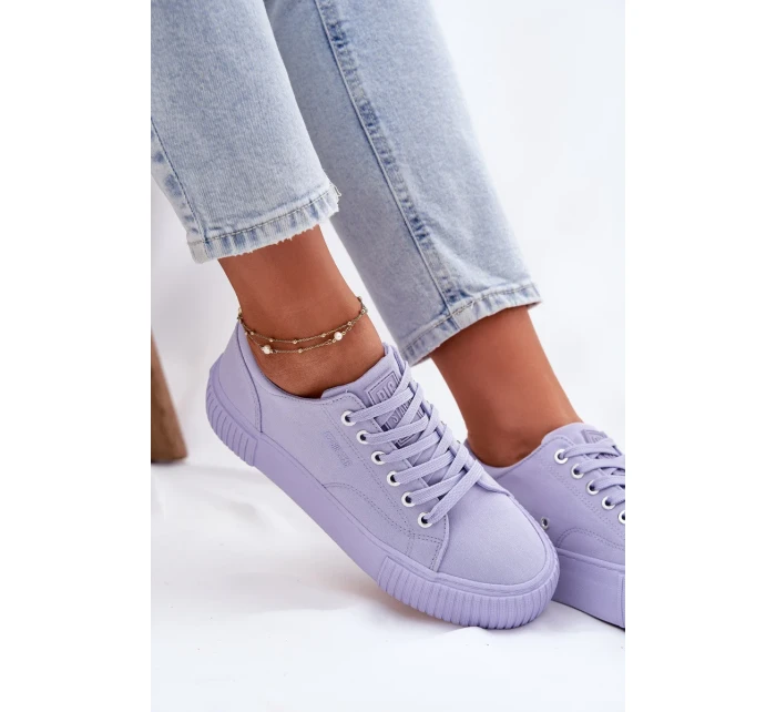 Dámské textilní tenisky Big Star – fialové Dámské textilní tenisky Big Star – fialové