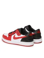 Pánské sportovní boty Air Jordan 1 Low FlyEase M DM1206-163 Červeno-bílá s černou - Nike Pánské sportovní boty Air Jordan 1 Low FlyEase M DM1206-163 Červeno-bílá s černou - Nike