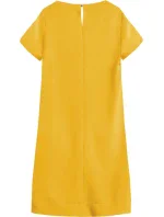 Žluté trapézové šaty (435ART)